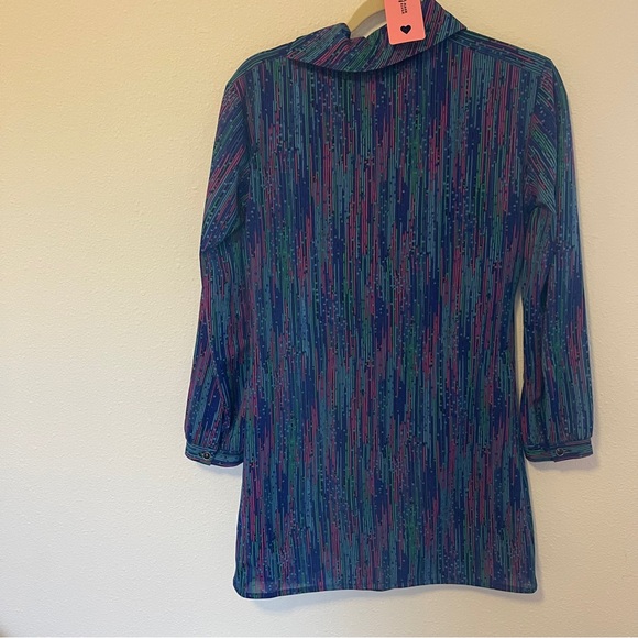 Vintage Asymmetrical Button Mini Dress - Picture 8 of 9